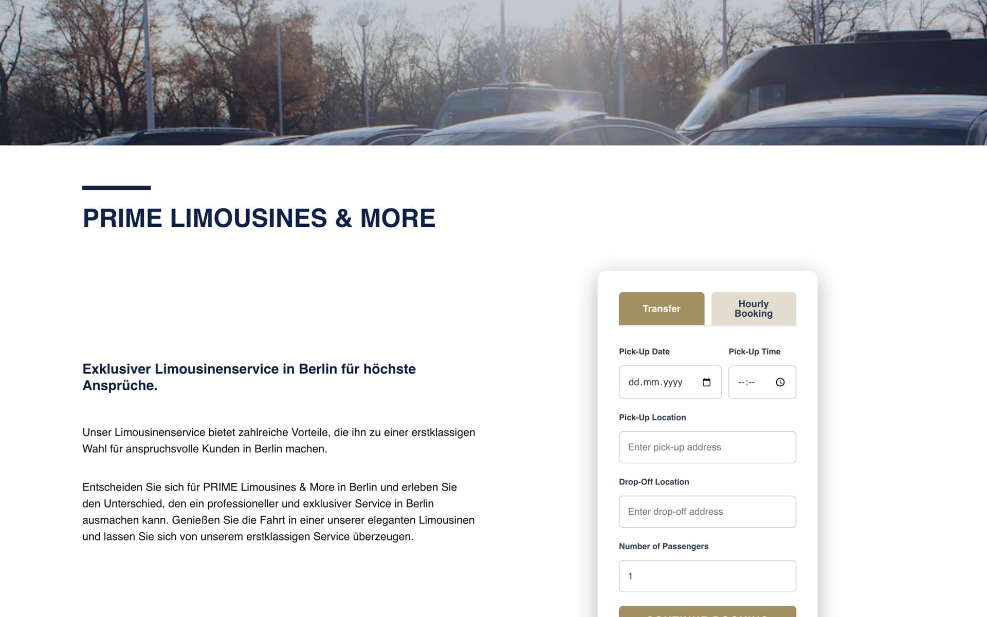 PRIME Limousines & More Startseite – Chauffeur- und Limousinenservice