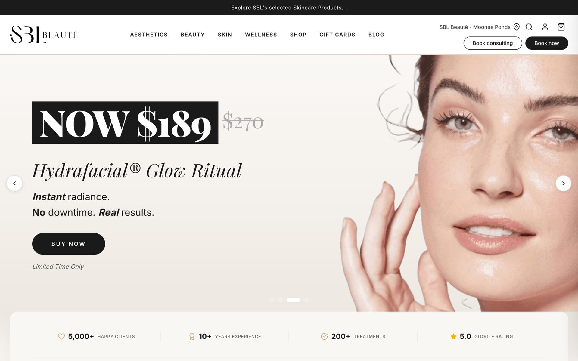 SBL Beauté Startseite – Haut-, Lash- und Beauty-Klinik